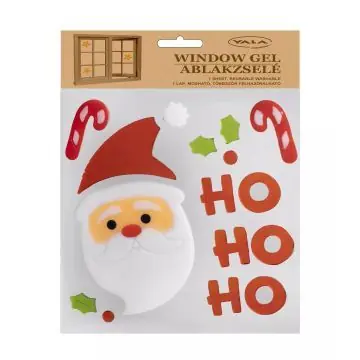 Ablakzselé Mikulás és HOHOHO mintákkal - 20 x 25 cm Rendeld meg most