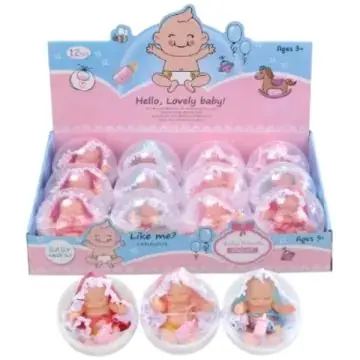 Alvó bébi baba labdában - 13 cm, többféle Árcsökkenés