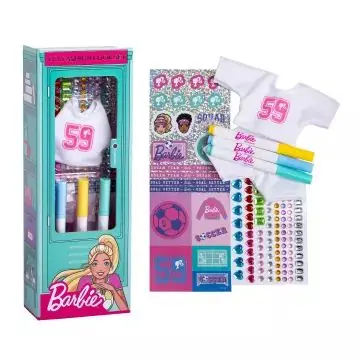 Akció Barbie Csináld magad! pólótervező készlet Barbie babára való pólóval, matricákkal és filctollakkal