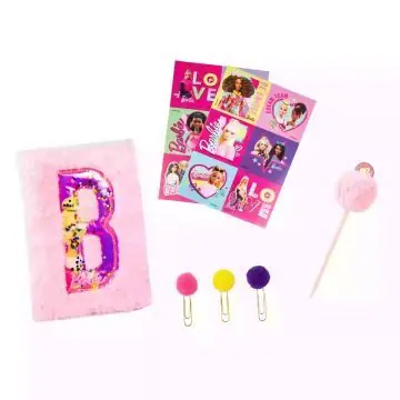 Biztonságos fizetés Barbie Plüss borítású kreatív napló készlet