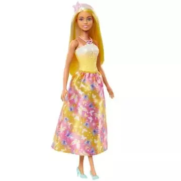 Barbie Varázslatos hercegnő baba - aranysárga Akció