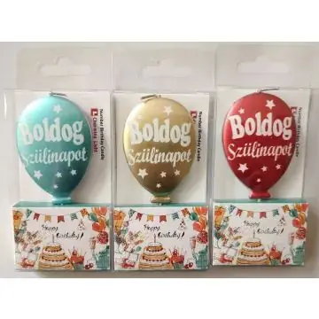 Boldog szülinapot! feliratos gyertya - többféle Vedd meg most