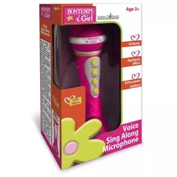Nézd meg most Bontempi Karaoke játékmikrofon fényhatásokkal - rózsaszín