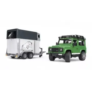 Bruder Land Rover Defender terepjáró lószállító és lófigura szett Népszerű
