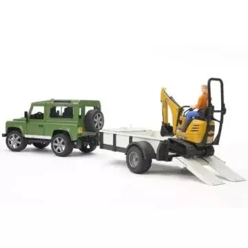 Bruder Land Rover Defender utánfutóval - 60 cm Árengedmény
