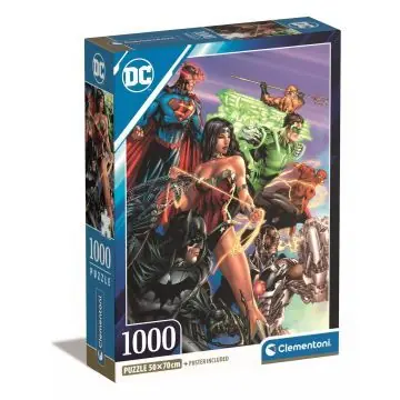 Clementoni DC Comics, Az igazság Ligája - 1000 darabos puzzle poszterrel Azonnal elérhető