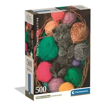 Clementoni High Quality Collection Bolyhos kiscica puzzle - 500 darabos Exkluzív ajánlat