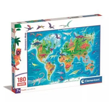 Clementoni SuperColor Dinótérkép - 180 darabos puzzle Népszerű