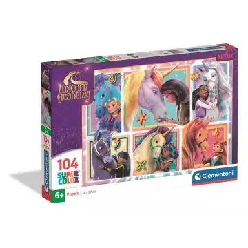 Alacsony ár Clementoni Unikornis Akadémia - 104 darabos puzzle