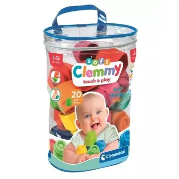 Clemmy Puha bébi építőkocka - 20 db-os Gyors kiszállítás