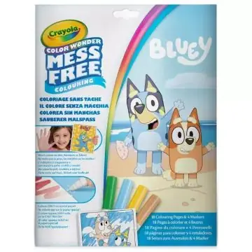 Crayola Color Wonder Bluey maszatmentes kifestő készlet mappában Azonnali szállítás