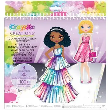 Szezonális akció Crayola Creations Glam divattervező album kiegészítőkkel