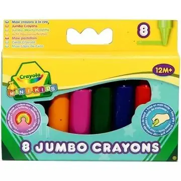 Crayola Mini Kids 8 db színes tömzsi viaszkréta Gyors kiszállítás
