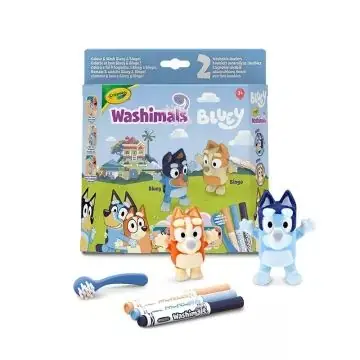 Crayola Washimals Kifesthető és kimosható Bluey figurák - 2 db-os készlet Népszerű