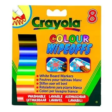 Crayola Lemosható vastag filctoll készlet fehér táblára - 8 db-os Kedvezmény
