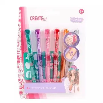 Legjobb ár Create It! Tetováló Zseléstoll Szett - 6 darabos