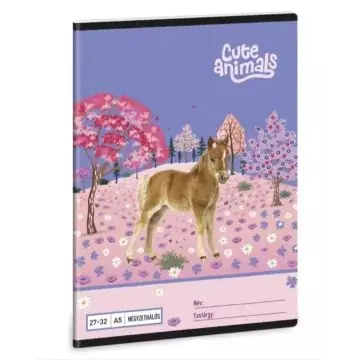 Végkiárusítás Cute Animals Horse négyzetrácsos füzet - A/5-ös
