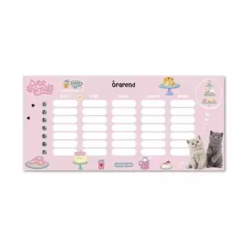 Biztonságos fizetés Cute Animals Tea Party egylapos órarend