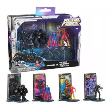 DC Comics Metal Force 4 db-os gyűjthető figura készlet érmékkel Kedvezmény