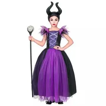 Olcsóbb Demóna jelmez fejdísszel - 140 cm