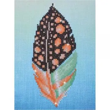 Diamond Dotz Gyémántszemes kirakó - Színes madártoll, 18 x25 cm Olcsóbb
