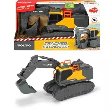 Exkluzív ajánlat Dickie Volvo lánctalpas markoló - 23 cm, fénnyel és hanggal