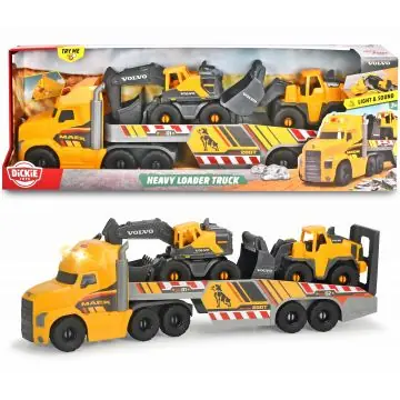 Szuper akció Dickie Volvo munkagép szállító Mack kamion - 70 cm