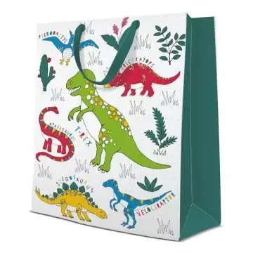 Dinoszaurusz mintás ajándéktasak - 30 x 41 cm Legjobb ár