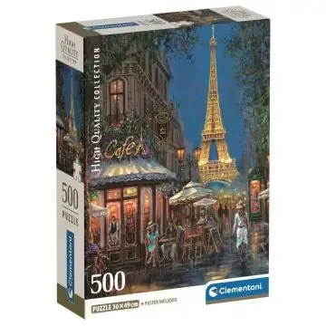 Akciós ár Éjszaka az Eiffel-torony kávézóban puzzle - 500 darabos