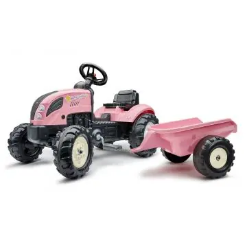 Olcsóbb Falk Country Star traktor pótkocsival - rózsaszín