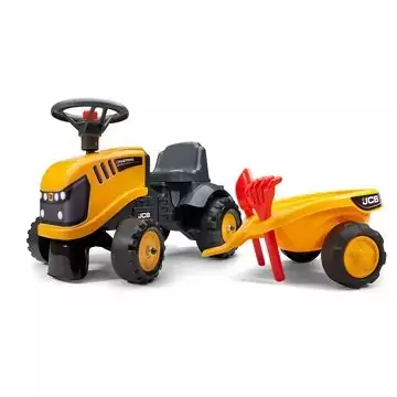 Szuper ajánlat Falk Lábbal hajtós JCB traktor utánfutóval és kiegészítőkkel - sárga