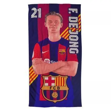 FC Barcelona Strandtörülköző De Jong, mikroszálas - 100 x 180 cm Alacsony ár