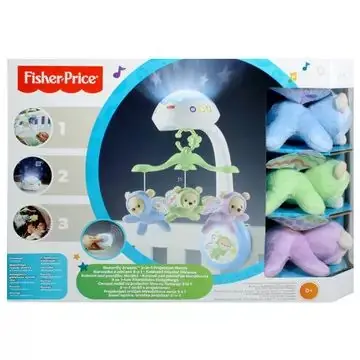 Alacsony ár Fisher-Price 3 az 1-ben altatódalos kiságyforgó