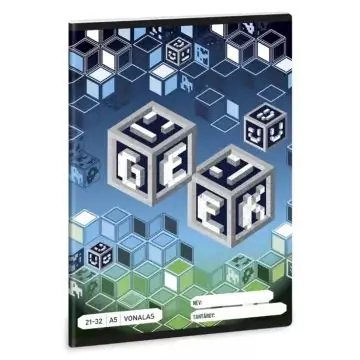 Prémium Geek Vonalas füzet - 4. osztálytól, A/5-ös
