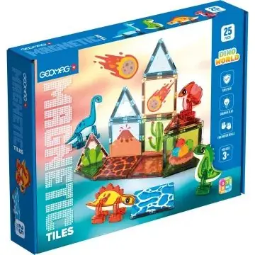 Azonnali szállítás Geomag Magnetic Tiles dínóvilág építőjáték