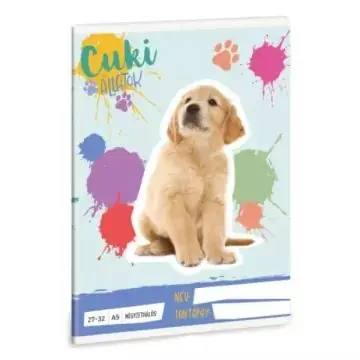 Vedd meg online Golden Retriever mintás négyzethálós füzet - A/5-ös