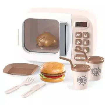 Vásárlói kedvenc Happy Gourmet Játék mikrohullámú sütő - krémszínű
