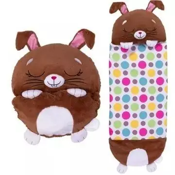Happy Nappers 2 az 1-ben hálózsák és párna - Beeples, a barna nyuszi - 137 cm Ne maradj le