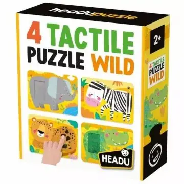 Headu Taktilis fejlesztő puzzle - Vadállatok Expressz kézbesítés