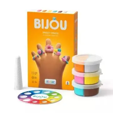 Biztonságos vásárlás Hey Clay Bijou gyűrű készítő gyurmaszett - Édességek