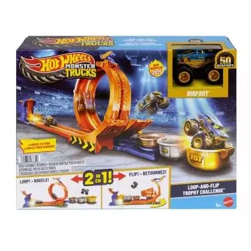 HOT WHEELS MONSTER TRUCKS BIGFOOT HUROKPÁLYA CSOMAGOLÁSSÉRÜLT Ne maradj le