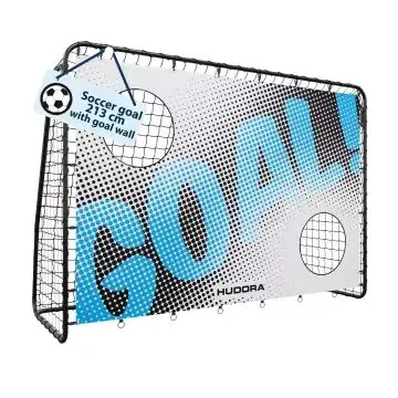Azonnali szállítás Hudora Motiv Goal célzókeretes fém focikapu, 213 cm - fekete