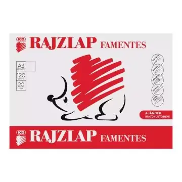 ICO Süni Rajzlap - A/3-as, famentes, 20 db-os Prémium
