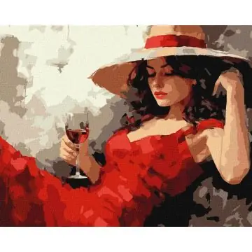 Ne maradj le Ideyka Festés számok szerint, Kalapos lány - 40 x 50 cm