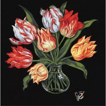 Különleges ajánlat Ideyka Festés számok szerint, Kecses tulipánok - 40 x 40 cm