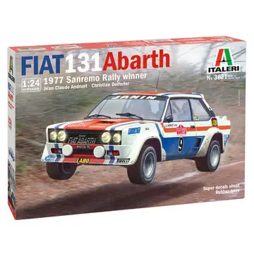 Vedd meg online Italeri Fiat 131 Abarth 1977 San Remo Rally Winner autó makett, 1 24