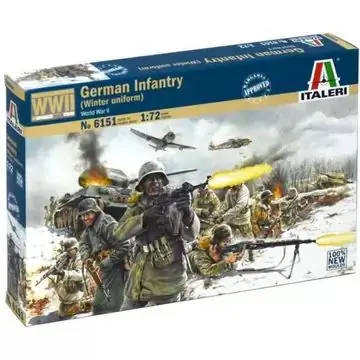 Italeri II. világháborús német katonák téli egyenruhában, 1 72 Gyors kiszállítás