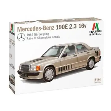 Italeri Mercedes Benz 190E autó makett, 1 24 Biztonságos vásárlás