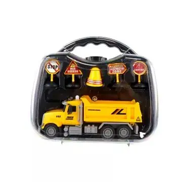 Játék dömper KRESZ táblákkal - 22 cm Szuper ajánlat