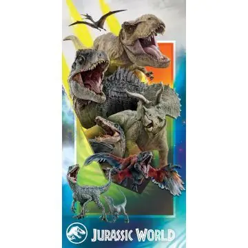 Bestseller Jurassic World Dinoszauruszok fürdőlepedő 70 x 140 cm
